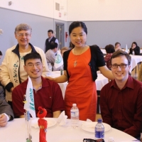 Teacher Molly Wu and her Chinese language Class Students